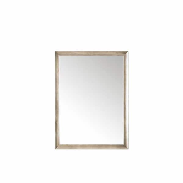 James Martin Vanities Glenbrooke 30.0 in. W x 40.0 in. H Framed Rectangular Wall Bathroom Vanity Mirror in Whitewashed Oak