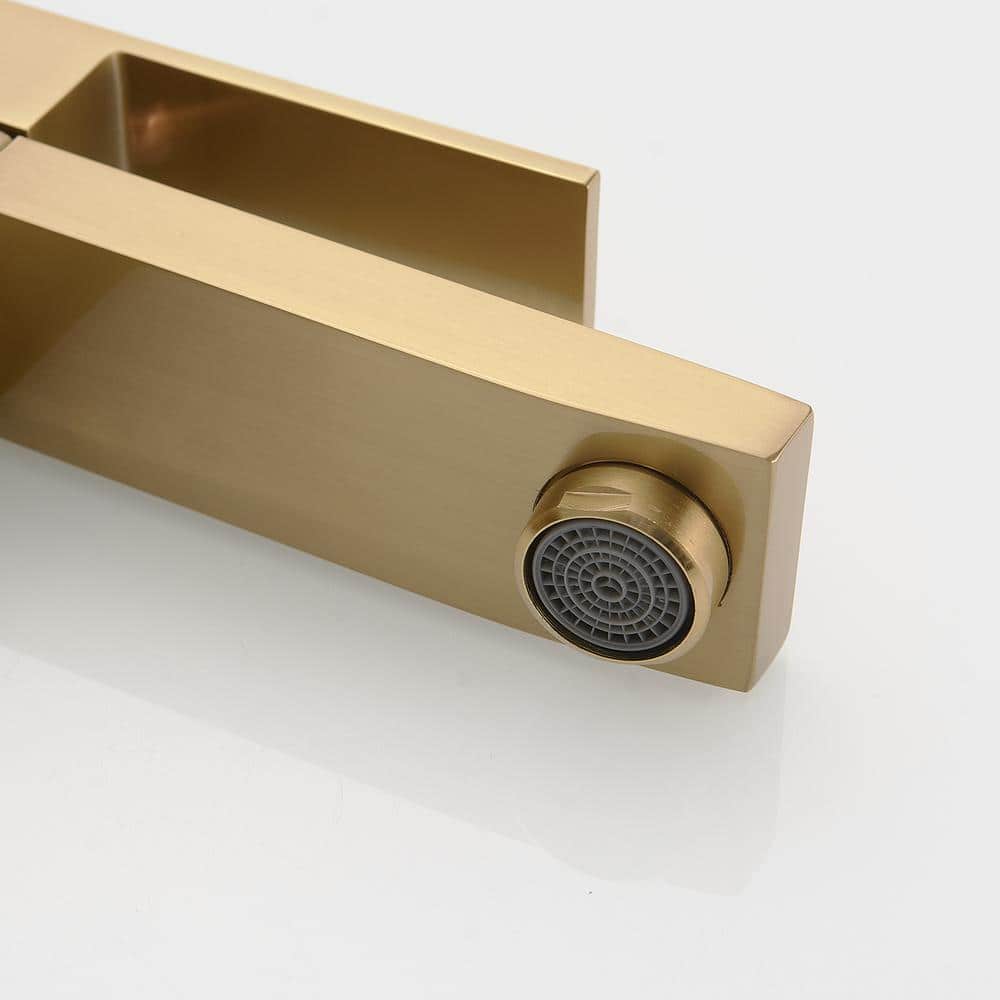 Brushed Gold Stainless Steel Single-Handle Bathroom Faucet