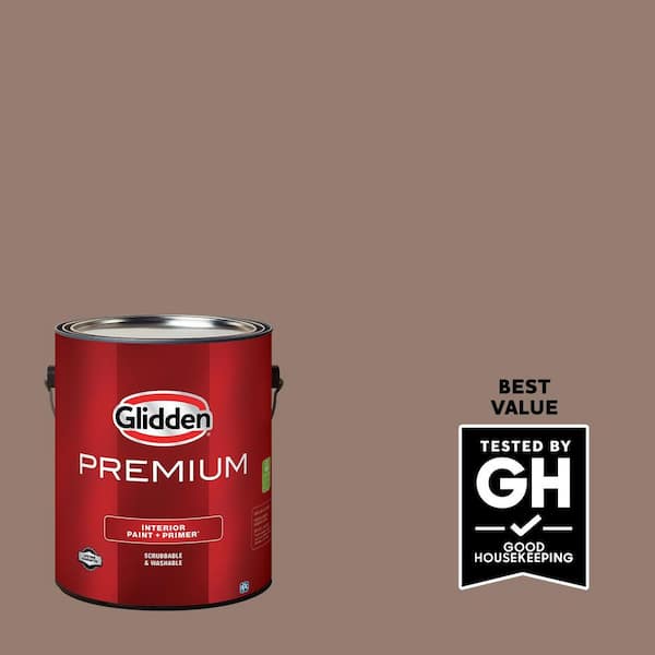 Glidden Premium 1 gal. #PPG1074-5 Peppered Pecan Satin Interior Latex Paint