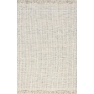 Orli Classic Wool Fringe Area Rug Ivory Doormat 2 ft. x 3 ft.  Accent Rug