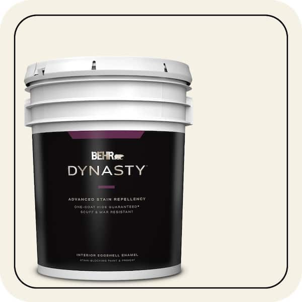BEHR DYNASTY 5 gal. #BWC-01 Simply White Eggshell Enamel Interior Stain-Blocking Paint & Primer