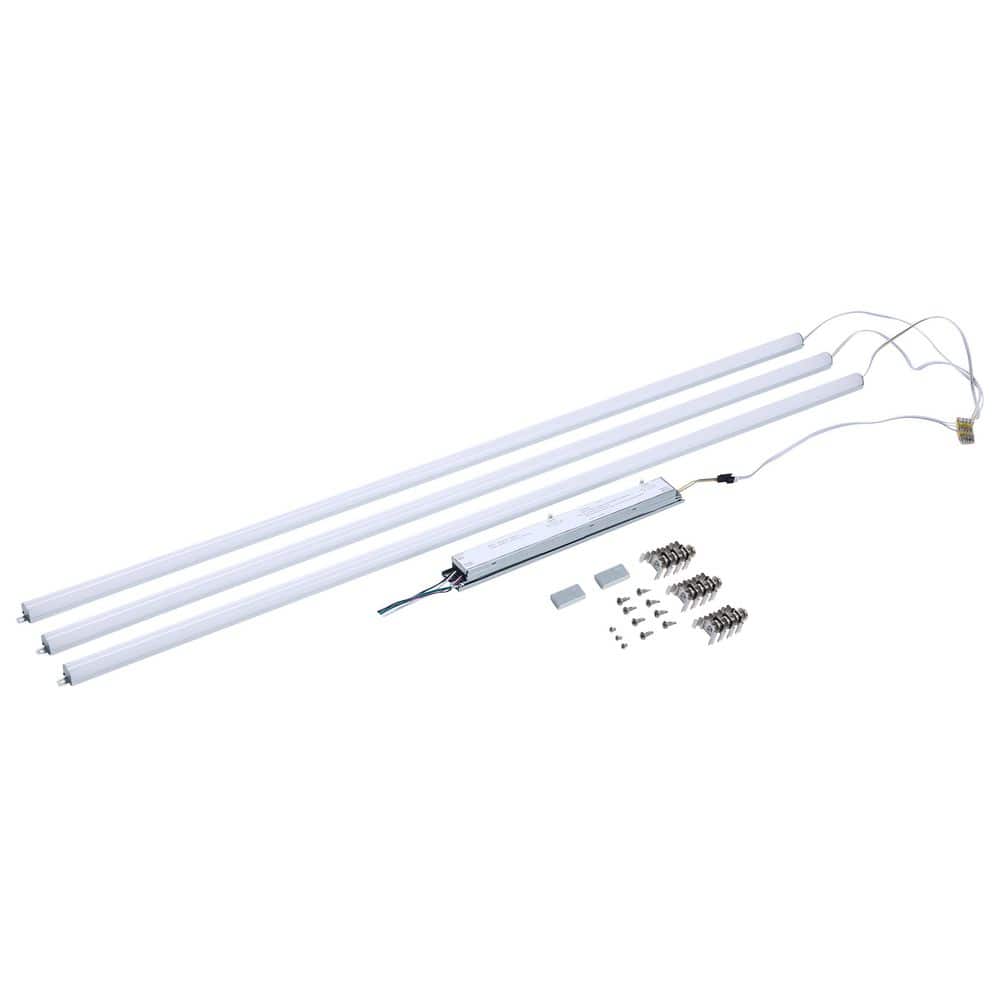 50/45/40/35/30-Watt Silver Integrated LED Lightbar Retrofit Kit, CCT and Watt Selectable 3 Bars x 4 ft. price history on PriceWatchPro