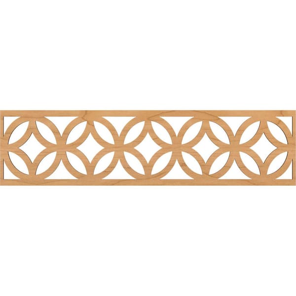 Ekena Millwork Crosby Fretwork 0.25 in. D x 47 in. W x 12 in. L Maple Wood Panel Moulding