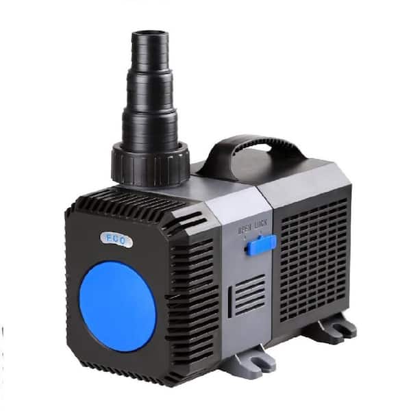 Teamson Home 3177 GPH 120-Watt Adjustable Submersible Water Pump with a 16 ft. Power Cord and 4 Different Nozzles, Black/Teal