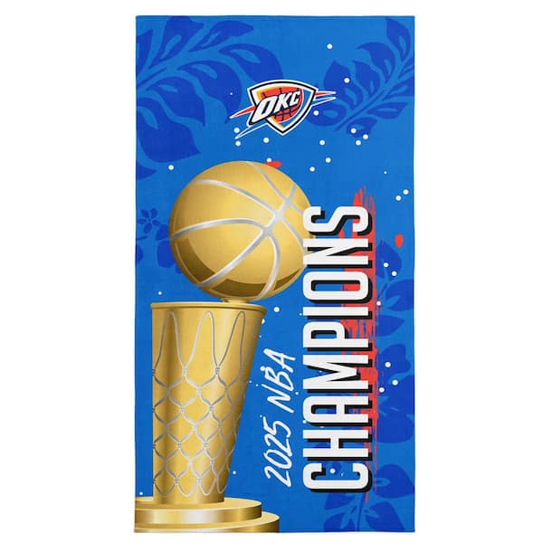 Oklahoma City Thunder NBA Blackboard Cotton/Polyester Blend Beach Towel 30 x 60 in.