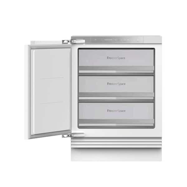 24 in. 3.74 cu.ft. Frost Free Built-in Panel Ready Residential Upright Freezer in White Quick Freezing LED Touch Control