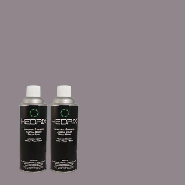 Hedrix 11 oz. Match of 610F-6 Deep Smoke Signal Low Lustre Custom Spray Paint (2-Pack)
