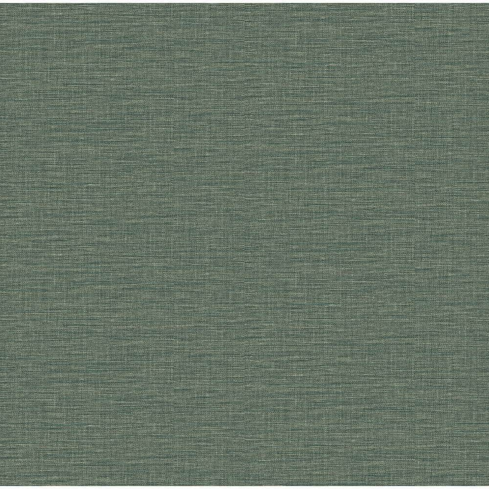 A-Street Prints Lela Green Faux Linen Wallpaper 2971-86185 - The Home Depot