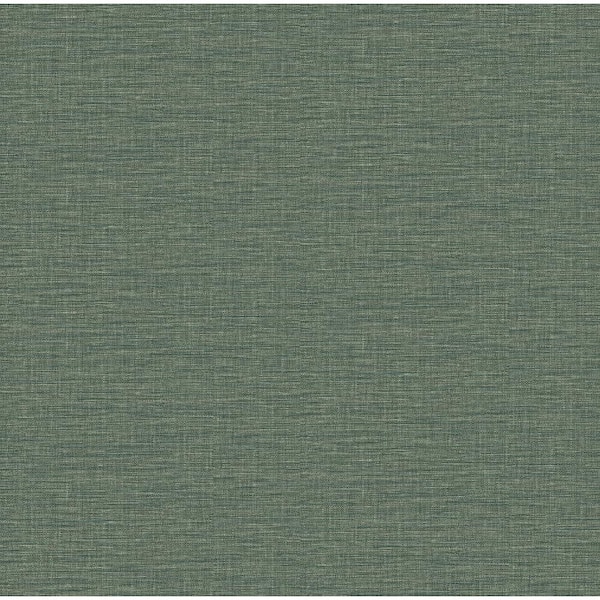 A-Street Prints Lela Green Faux Linen Wallpaper Border Sample