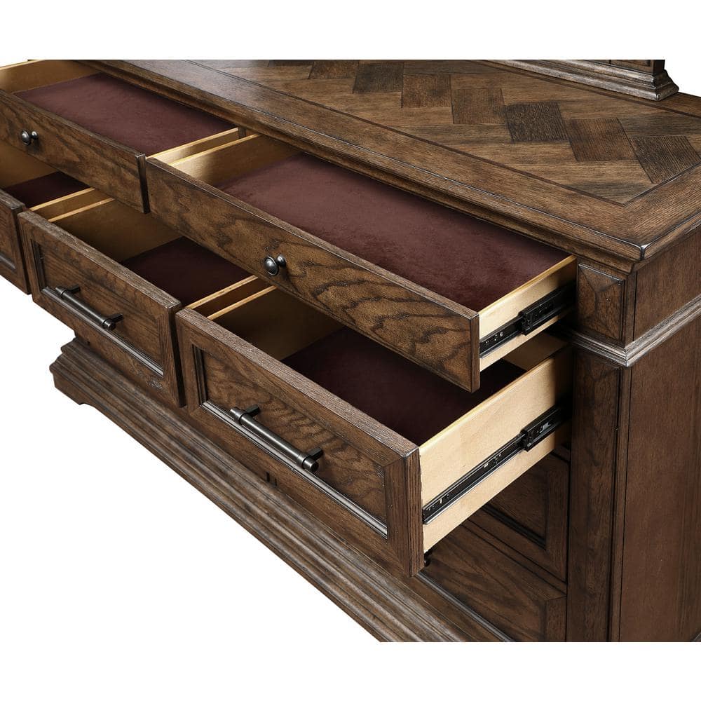 New Classic Furniture Mar Vista Walnut 9-drawer 65 in. Dresser - thumbnail 6