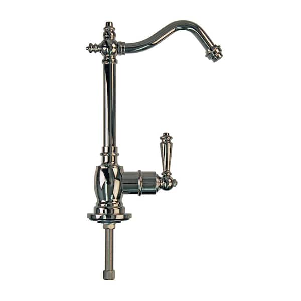 Westbrass 9 in. Victorian 1-Lever Handle Cold Water Dispenser Faucet, Polished Chrome