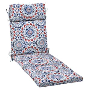 21 in. x 72 in. Outdoor Chaise Lounge Cushion in Clark Blue