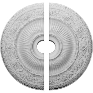24-1/4 in. x 3-7/8 in. x 2 in. Logan Urethane Ceiling Medallion, 2-Piece (Fits Canopies up to 6-1/8 in.)