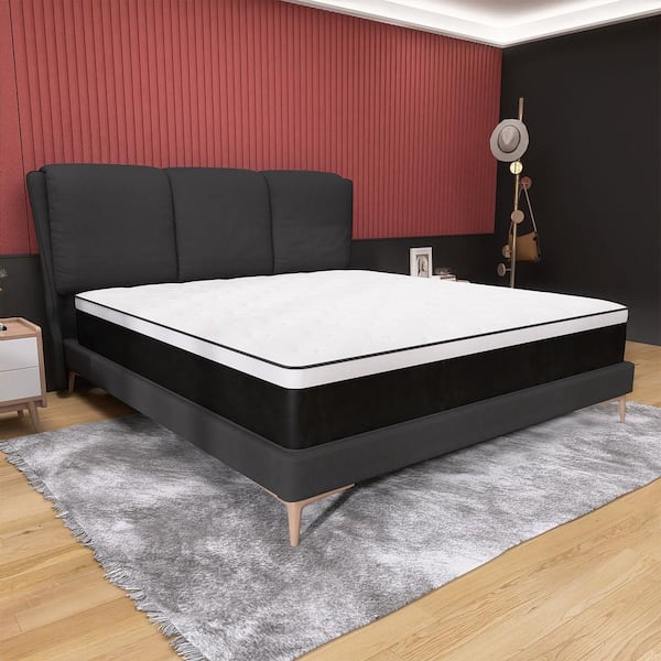 Queen Medium Hybrid Mattress Pocket Spring 14 in. Bed-in-a-Box Mattress