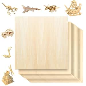 48-Pack 12 in. x 12 in. x 1/8 in. Plywood Basswood Sheets for DIY Ornaments Models Drawing Painting Engraving Laser Cut