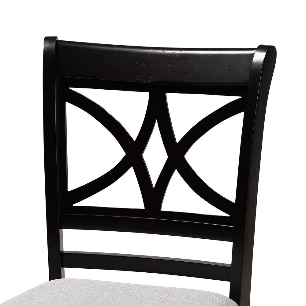 Chandler Gray Upholstered Wood Pub Chairs, Set of 2