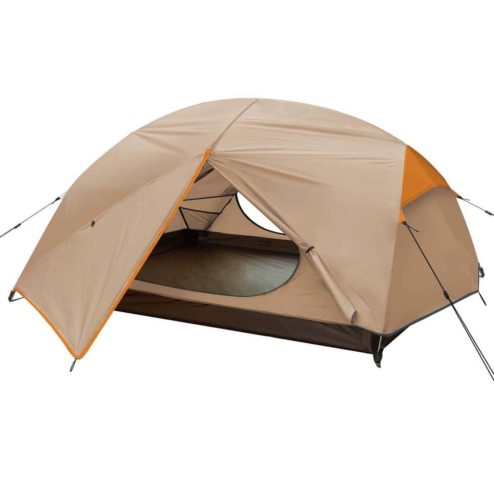 Camping Tent 7 ft. x 6 ft. Khaki Person Professional Waterproof and Windproof Lightweight Backpacking Tent price history on PriceWatchPro