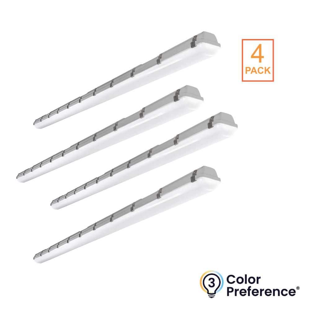 4-Pack Sellado 8 ft. Vapor Tight 7800-11700 Lumen Integrated LED White Wraparound Light Selectable CCT 3500K 4000K 5000K price history on PriceWatchPro