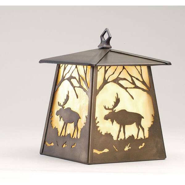 Illumine 1 Moose at Dawn Hanging Wall Sconce Antique Copper Finish