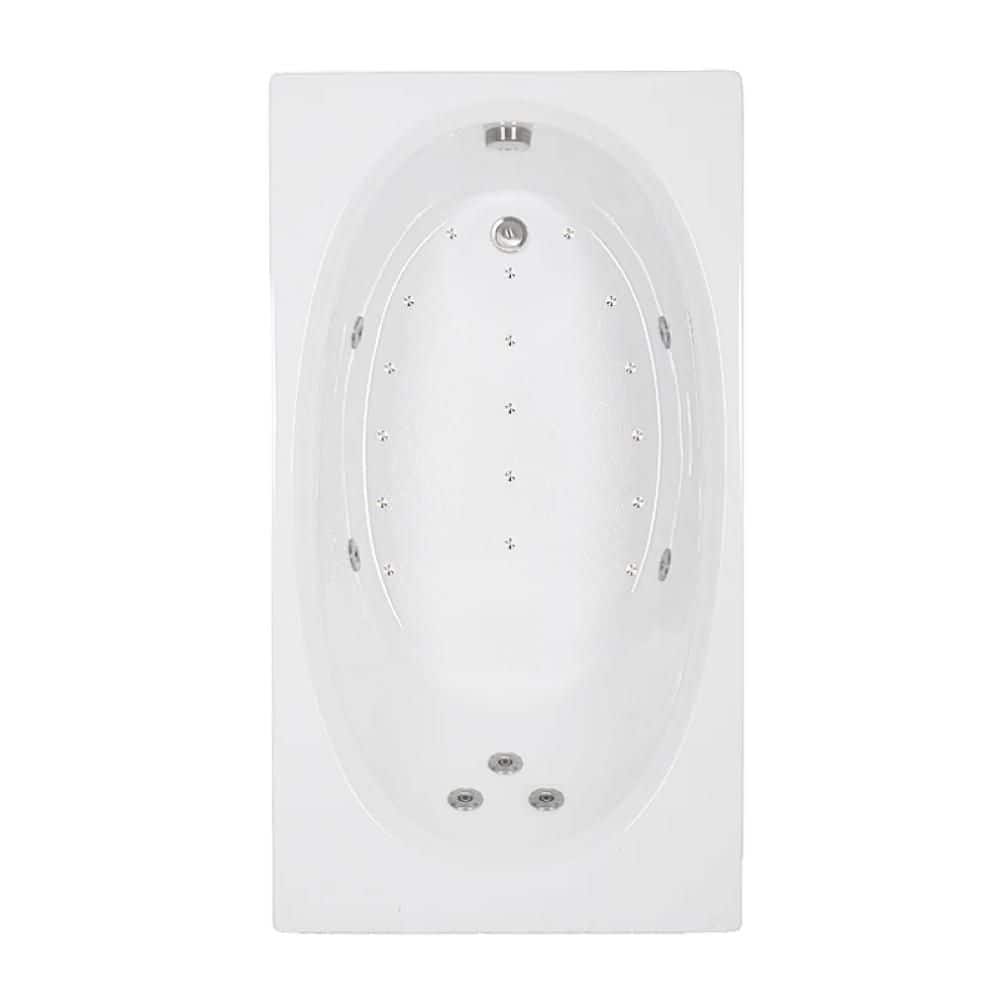 60 in. x 36 in. Acrylic Rectangular Drop-in Whirlpool and Air Bathtub with Reversible Drain in Bone price history on PriceWatchPro