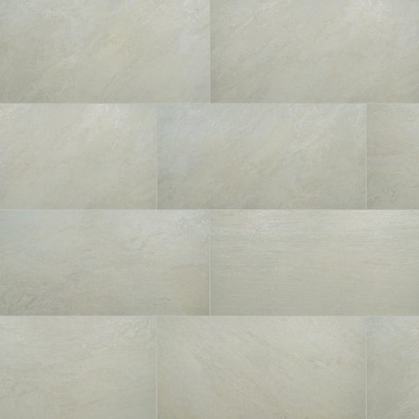 MSI Quartz White 24 in. x 48 in. Matte Porcelain Floor and Wall Tile (16 sq. ft./Case)
