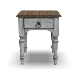 Elkins 23 in Gray Square Wood End Table