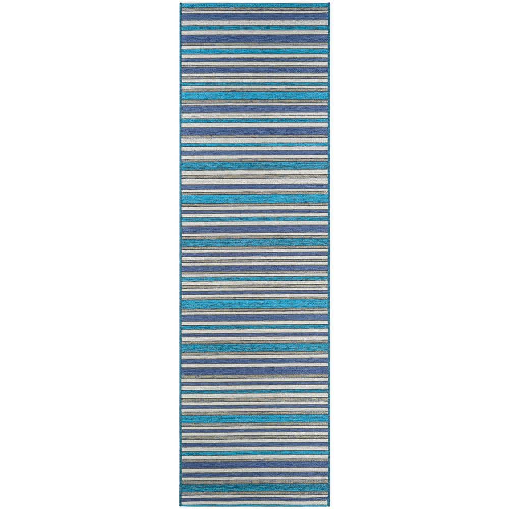 Couristan Cape Brockton Cobalt-Teal 2 ft. 3 in. x 11 ft. 9 in