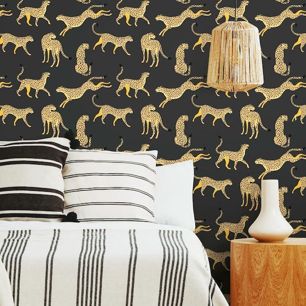 28.29 sq. ft. Cheetah Cheetah Peel and Stick Wallpaper