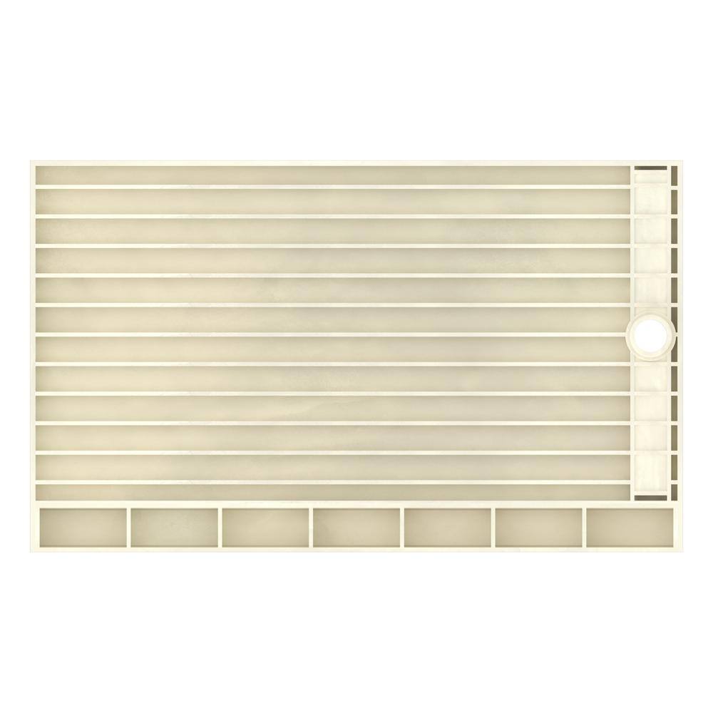 Tileable 36" x 48" Rectangular Shower Base with Left Drain