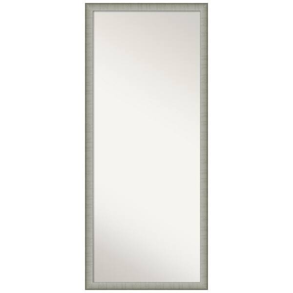 Amanti Art Oversized Pewter Silver Metallic Wood Hooks Modern Mirror 63 In H X 27 W Dsw4961082 The Home Depot Amanti Art Oversized Pewter Silver, Floor Mirror Silver Metallic