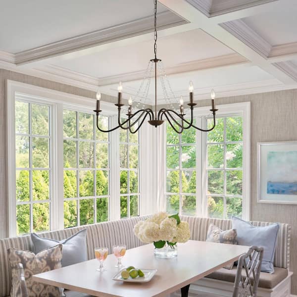 1- -Light Matte Black Pendant Light with Hardware Shade