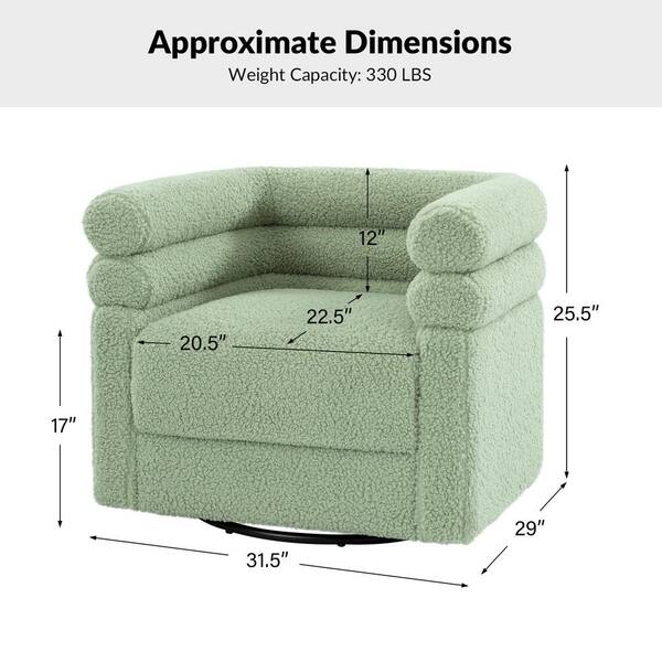 JAYDEN CREATION Regina Sage Modern Swivel Chair with 2