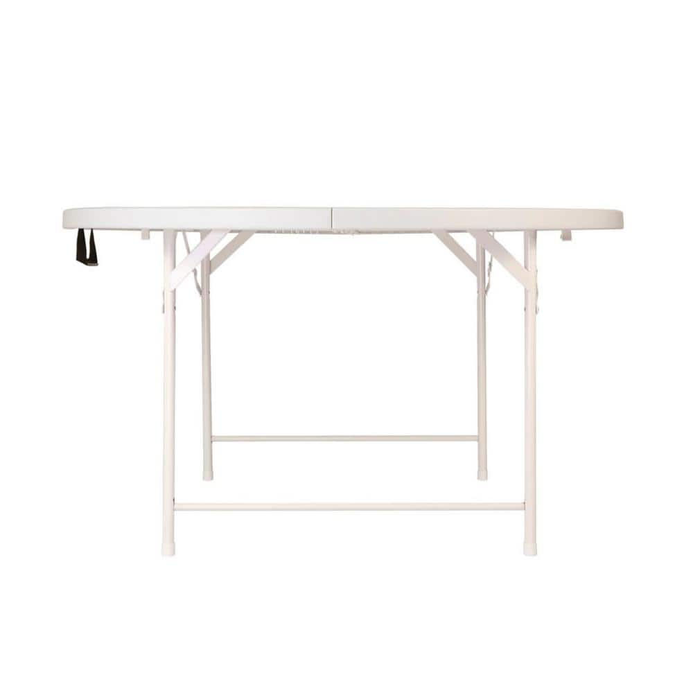 Amucolo 48 In White Round Outdoor Plastic Folding Camping Table For 4   Camping Tables Bos Cyd0 Ak6 64 1000 