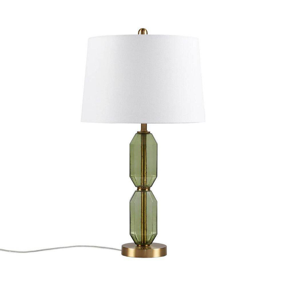 26.5 in. H Faceted Green Glass Table Lamp Green See Below price history on PriceWatchPro