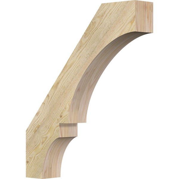 Ekena Millwork 4"W x 22"D x 26"H Balboa Rough Sawn Knee Brace, Douglas Fir