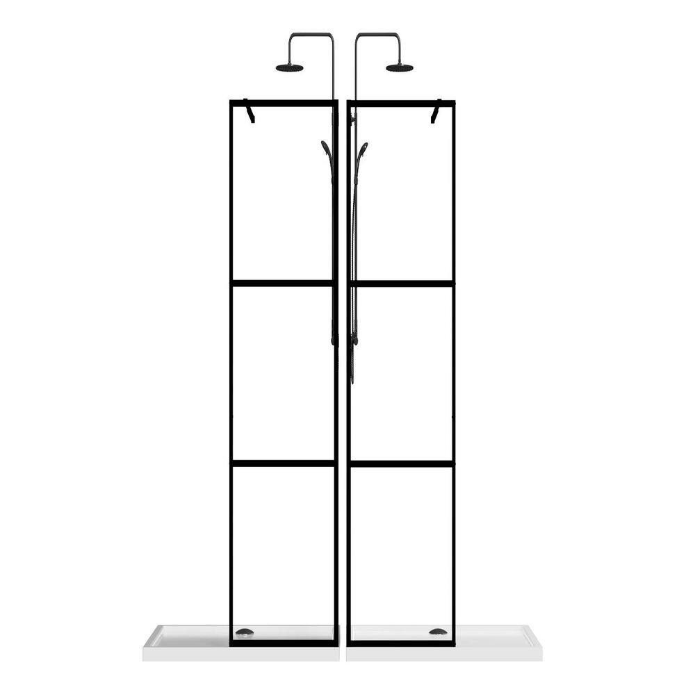 34 in. W x 72 in. H Fixed Single Panel Frameless Shower Door Shower Screen Door Frost Tempered Glass price history on PriceWatchPro
