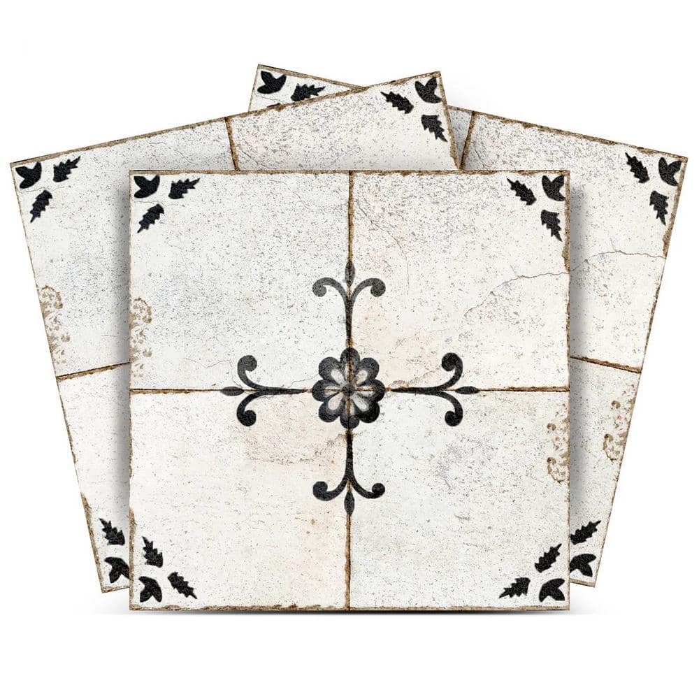 12x12-inch Silver Vinyl Peel and Stick Wall Tiles
