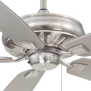 Sunseeker 60 in. Indoor/Outdoor Brushed Nickel Wet Ceiling Fan