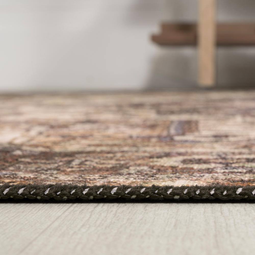 Chapell Chenille Black and Terra Medallion 8' x 10' Area Rug
