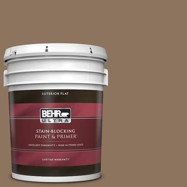 BEHR ULTRA 5 gal. #N260-6 Outdoor Cafe Flat Exterior Paint & Primer