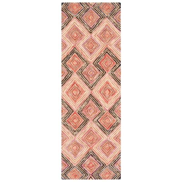 Aspen 2 ft. x 7 ft. Gold/Olive Geometric Runner Rug