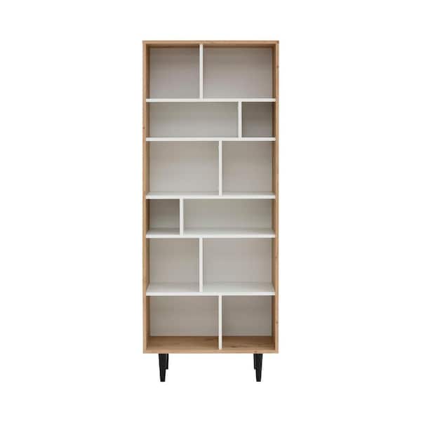 RenHome Rakel Bookcase , Oak/White