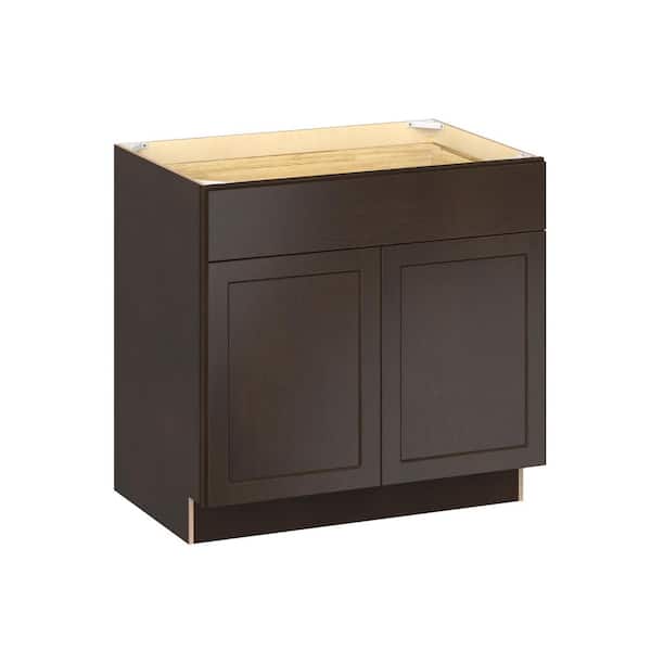 Emerson Cocoa Base 1 Drawer with 2-Door Ready to Assemble Kitchen Cabinet (36 in. W x 34.5 in. H x 24-in. D)