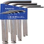 Bright-Ball-Hex-L Key Allen Wrench - 9-Pieces Set Metric MM Sizes 1.5-10 Long Series