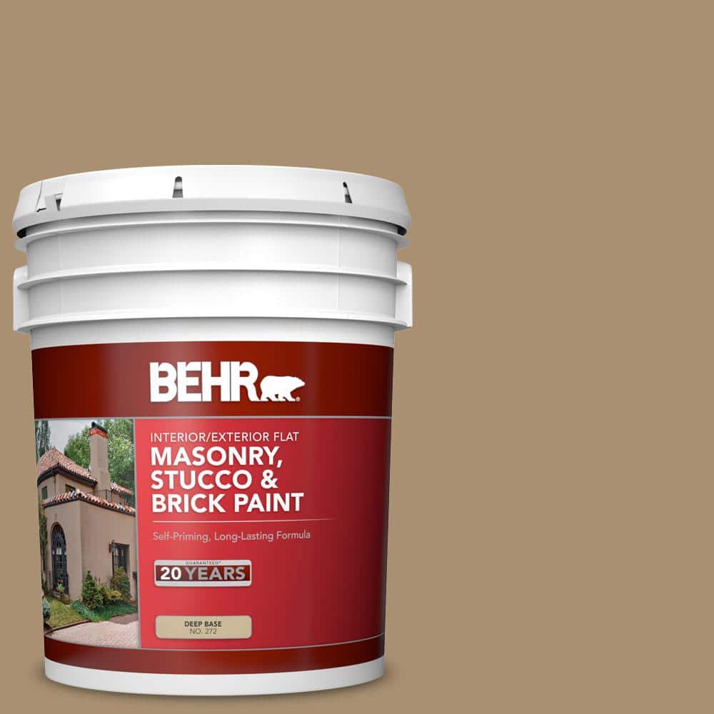 5 gal. #ECC-51-1 Hiking Trail Flat Interior/Exterior Masonry, Stucco and Br