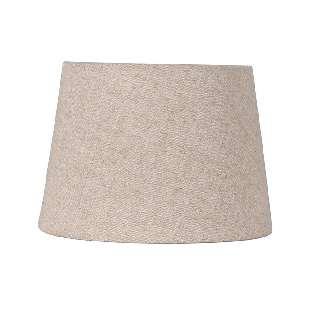 Mix & Match 11 in. x 13 in. x 9 in. Height Beige Hardback Drum Shade