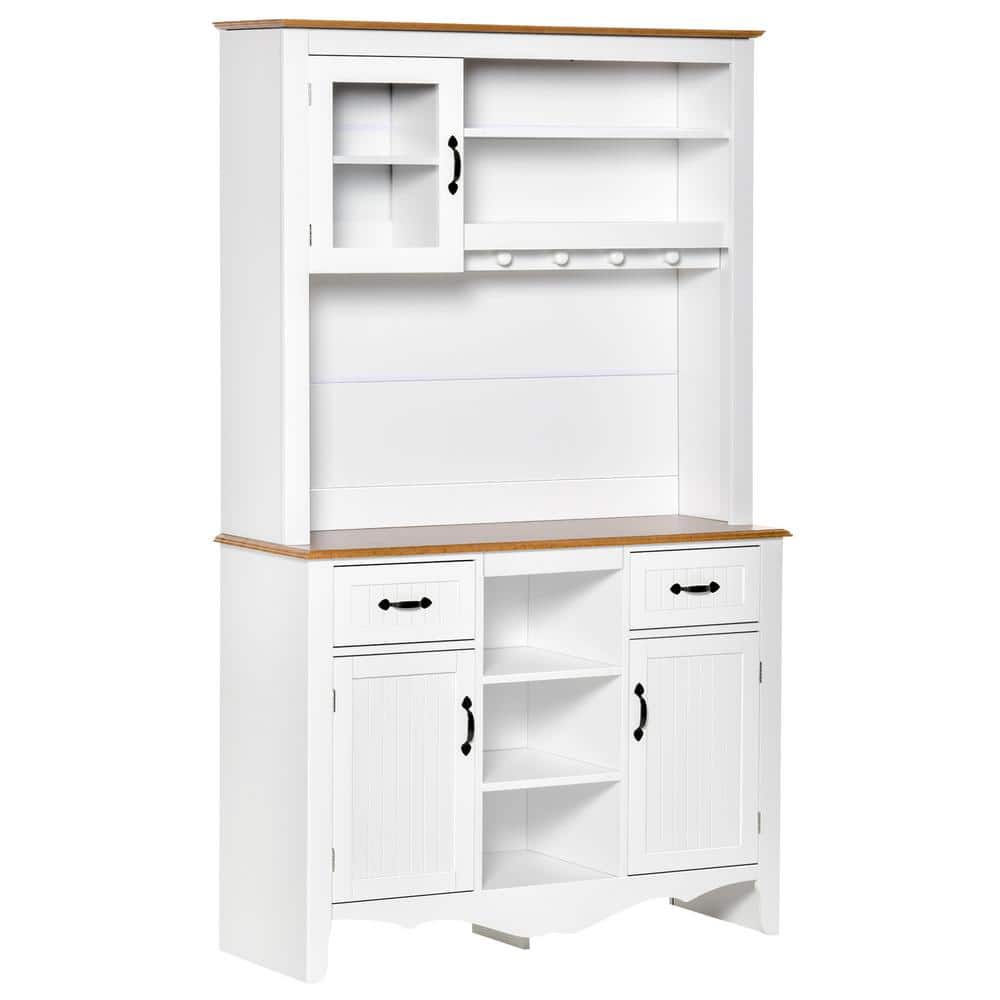 Farmhouse Style White with 2Drawers, 3Door