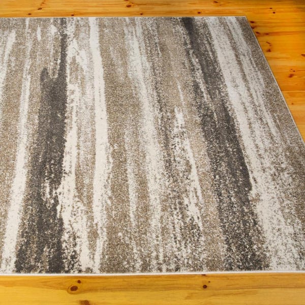 Rug Polypropylene WEAVERS Home Collection LUXE Abstract BGE Towerhill - Modern Beige 9x12 7501 The Area Depot 9x12
