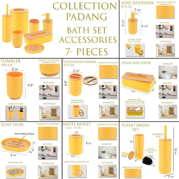 Padang Bathroom Accessories Set Bamboo - On Sale - Bed Bath & Beyond -  35447699