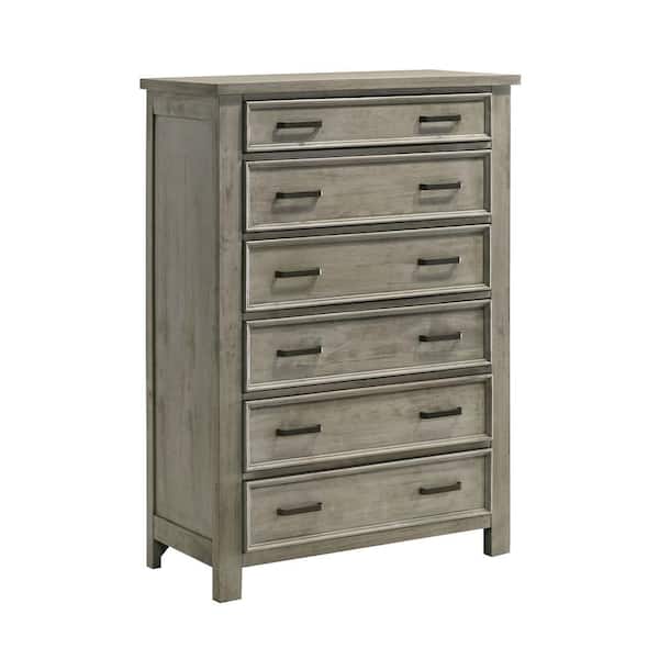 Damen Grey 6-Drawer 39 in. Chest of Drawers